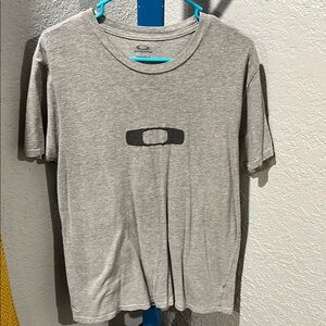 Oakley Gray Short Sleeve Tee with Minimalist Graphic